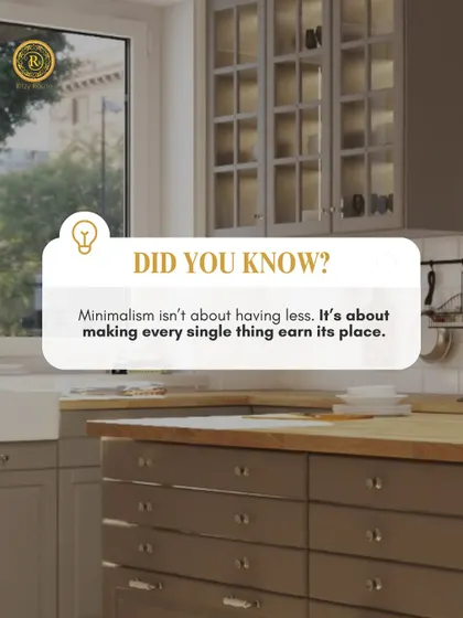 Did you know minimalism isn't about having less? It's about making every single thing earn its place. A well-organized kitchen that exemplifies this principle.