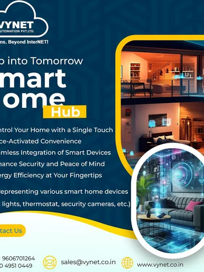 The Smart Home Hub is the brain of your automated house. It provides single-touch and voice-activated control over all your connected devices, enhancing security, improving energy efficiency, and giving you complete peace of mind.