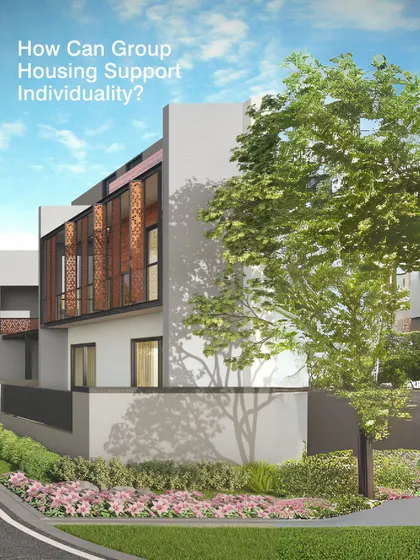 How can group housing support individuality? We approach it by designing a flexible framework with soft edges and adaptable spaces, allowing residents to shape their own environments over time.