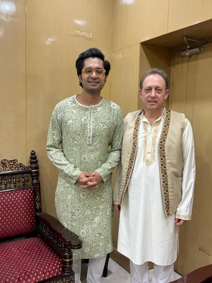 With the respected Sarod maestro Ken Zuckerman ji in Hyderabad. It was always a pleasure to perform with him and learn from his vast experience.