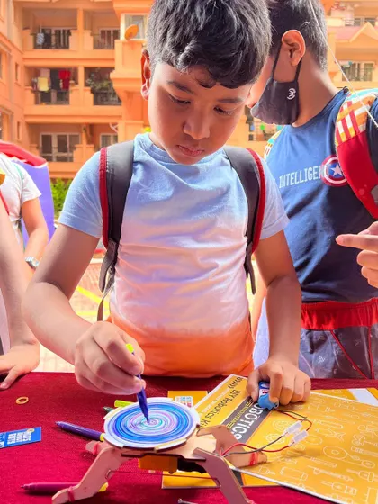Absolutely splendid! These pictures capture the fun and discovery at one of our event stalls. Kids of all ages get to stop by, tinker with our kits, and get a taste of what it's like to be a maker.