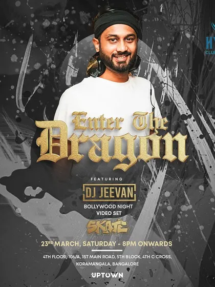 The official poster for my Bollywood Night Video Set at Hydra Club. These themed nights are a big draw and show my versatility as a performer.