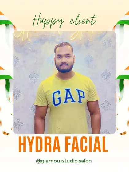 This client is looking strong and confident after his Hydra Facial. Great skin is for everyone.