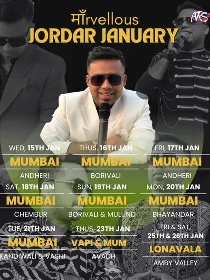 "Zordar January" is right! A look at my packed schedule for the month. From Mumbai to Vapi to Lonavala, I'm ready for it all.