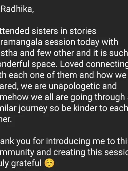 "We are all going through a similar journey." This is the core of "Sisters in Stories," finding solidarity and support in shared experiences.