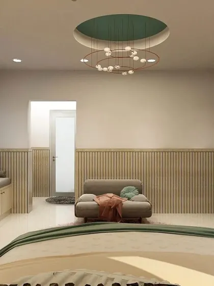 A duplicate of ID 135, showcasing the serene and beautifully lit bedroom space.