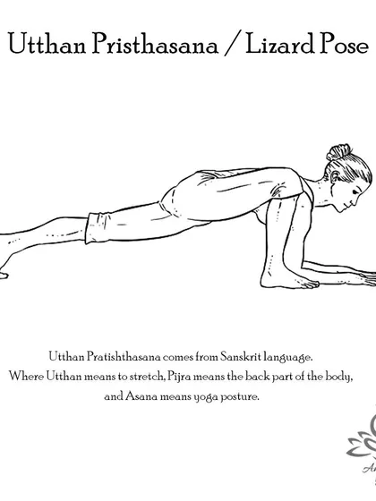 Utthan Pristhasana (Lizard Pose) is an excellent hip opener that stretches the hip flexors, hamstrings, and quadriceps, while also strengthening the inner thigh muscles.