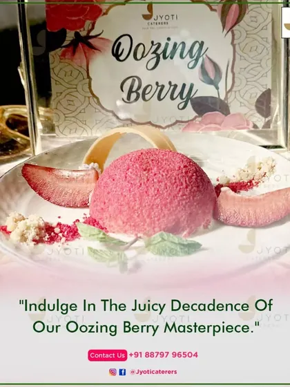 Indulge in the juicy decadence of our Oozing Berry masterpiece. This dessert is a vibrant and flavourful treat for berry lovers.