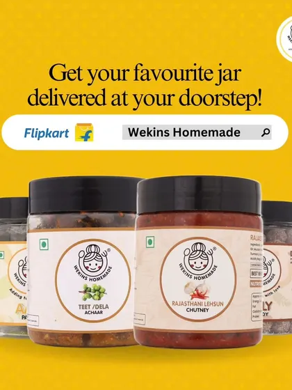 Good news. You can now get your favorite jar of Wekins Homemade delivered right to your doorstep through Flipkart.