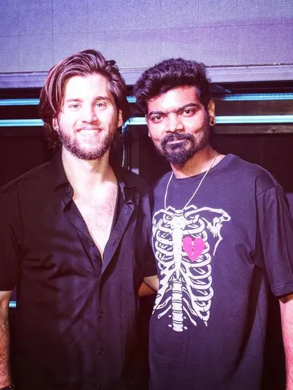 A photo with one of the international guest DJs from our techno night at F Superclub. It's always great to welcome global talent to Bangalore.