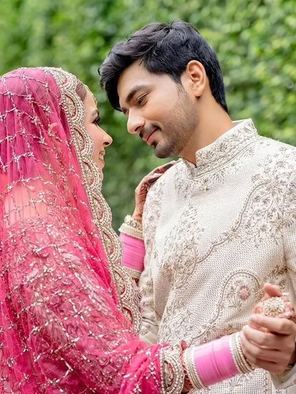 Another romantic photo of the happy couple, Richa and her husband.