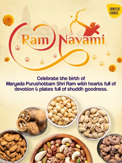 On Ram Navami, celebrate with hearts full of devotion and plates full of pure goodness. My selection of dry fruits is perfect for this auspicious day.