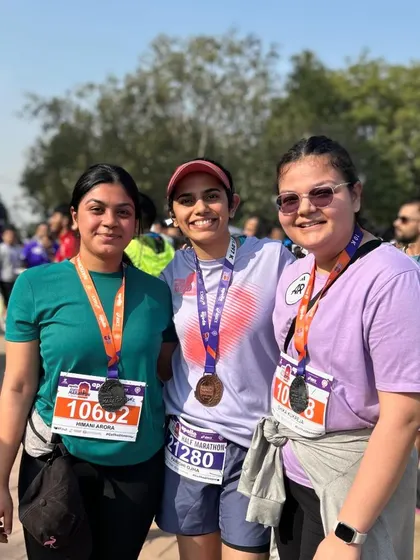 With my team after the race. Running is always better with friends.