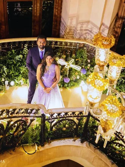 For this whimsical garden reception, we used glowing LED dragonflies and birds nestled among pastel floral arrangements. These unique lighting elements added a touch of magic and sophistication to the decor.
