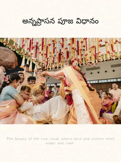 The beauty of the rice ritual, where love and culture meet under one roof. A vibrant and joyful moment from a South Indian wedding.