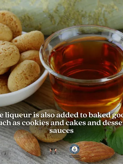 Amaretto isn't just for drinking. We teach its versatility, including how it's used in baked goods like cookies and cakes to add a rich, nutty flavor.