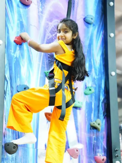 Our climbing wall is a favorite for kids who love a challenge. With colorful holds and a safe auto-belay system, it's a great activity for building strength and problem-solving skills.