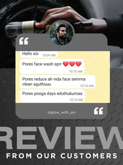 Another great review for the Pores Face Wash. This customer says it's "sprr" (super) and cleans the face "semma" (awesomely).