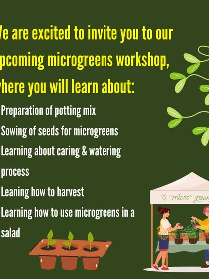 The learning outcomes for our microgreens workshop in Khan Market.