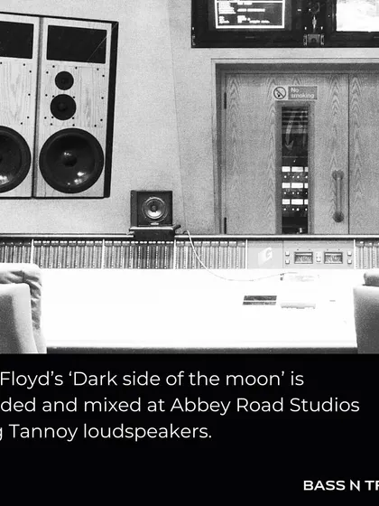 A piece of music history: Pink Floyd's 'Dark Side of the Moon' was recorded and mixed at Abbey Road Studios using Tannoy loudspeakers. This is the level of professional trust and heritage that comes with every Tannoy speaker we offer.