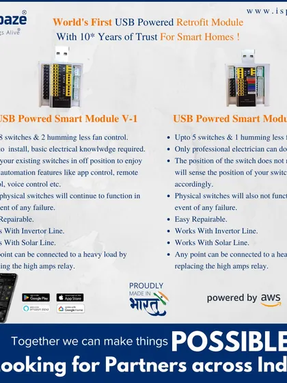 For those who want to keep their existing switches, I offer the world's first USB-powered retrofit modules. This graphic explains the features of the V-1 and V-2 models.