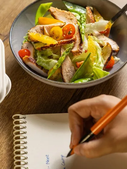 This snow pea and chicken salad is a perfect work-from-home lunch. It's light, crunchy, and packed with protein to help you power through your afternoon meetings without a slump.
