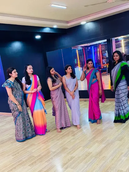 A candid moment from our 'What Jhumka?' class.