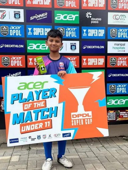 Congratulations to Nishal from our U11 team for his great performance and Player of the Match award at the DPDL Super Cup.