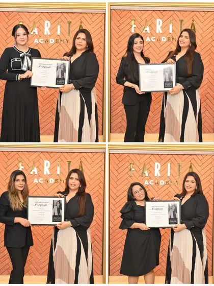 More smiling faces from the Batch 101 graduation. Their journey as professional makeup artists has just begun.