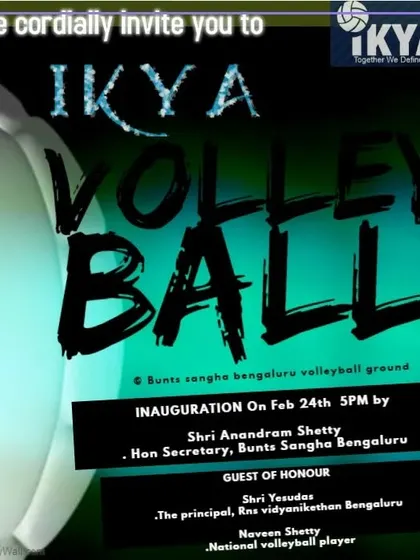 The invitation poster for the Ikya Volleyball tournament, where I was invited as a Guest of Honour.