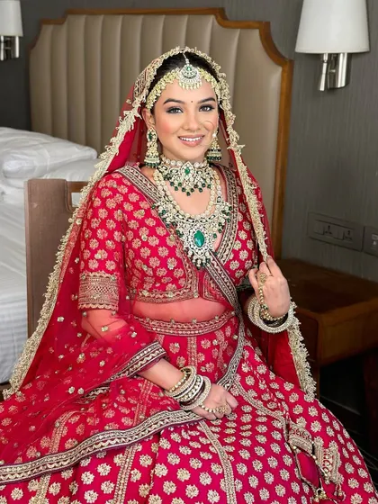 Another angle of this beautiful bride, highlighting the flawless makeup and how it photographs from every angle.