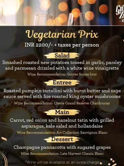 A duplicate of 85, this image shows the Vegetarian Prix Fixe menu. It demonstrates my commitment to creating exceptional experiences for all my guests.