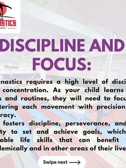 Third, it teaches discipline and focus. Gymnastics requires concentration to master each movement, a skill that helps in academics and other areas of life.