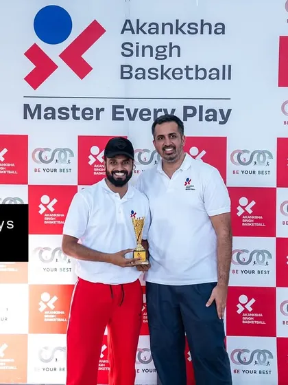 Our own Coach Manoj Singh receiving the Best Coach award for the boys' division. We celebrate our coaches' dedication.