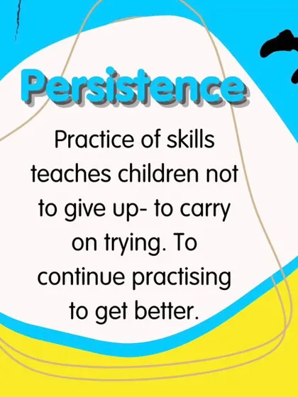 Practice teaches children persistence and not to give up. We encourage them to keep trying and continue practicing to get better, building resilience that will serve them well beyond the sports field.
