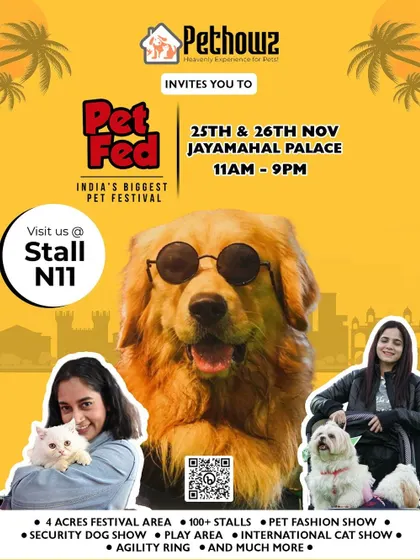 We love being part of the wider pet community. This poster from our participation in Pet Fed, India's biggest pet festival, shows our commitment to engaging with pet lovers and celebrating our four-legged friends.