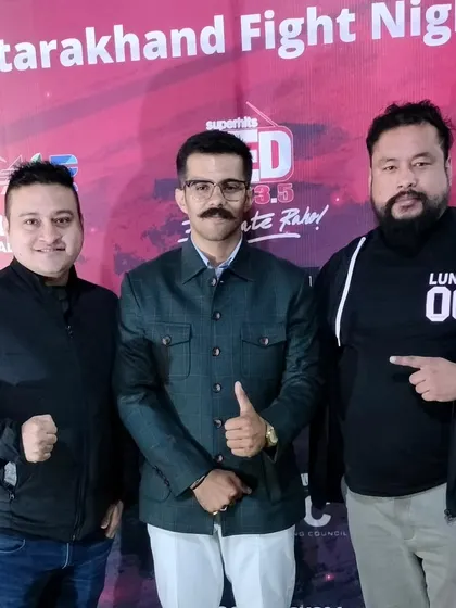 With the promoters of Uppercut Boxing, making history in Uttarakhand.