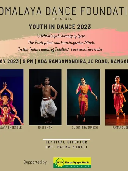 The poster for the 'Youth in Dance 2023' festival, where I was thrilled to perform my solo work in my home city of Bangalore.