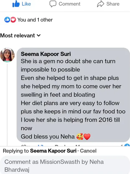 This long term client's review means the world to me. She mentions how I helped both her and her mom get in shape and overcome issues like swelling and bloating with easy to follow diet plans that include favorite foods.