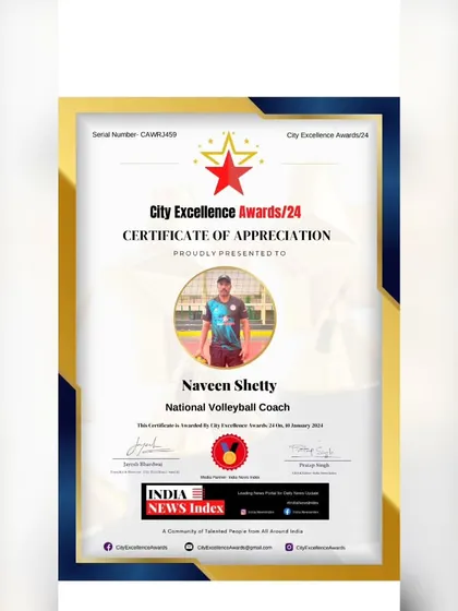 Another version of my Certificate of Appreciation from the City Excellence Awards.