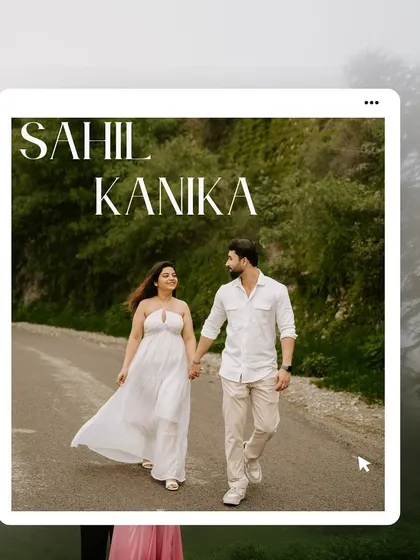 A couple walks hand-in-hand down a quiet mountain road, perfectly capturing the feeling of starting a new journey together in a serene Himachal setting.