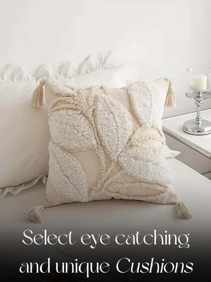 Bed Styling Tip: Select eye-catching and unique cushions. A decorative pillow with interesting textures or embroidery can serve as the perfect finishing touch.