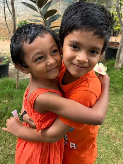 A warm hug between friends. Our Friendship Day celebration was filled with moments like these, reminding us that building strong, kind relationships is one of the most important life skills.