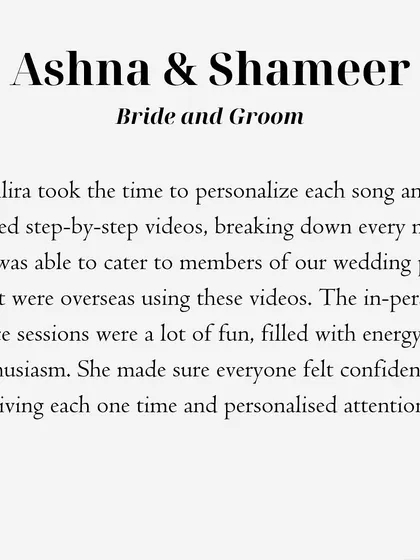 It means the world to me when clients feel confident and happy. This testimonial highlights how I use personalized step-by-step videos to help families across the globe learn and perform together.