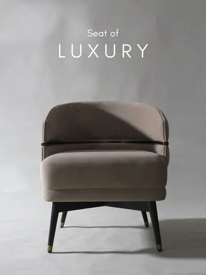 This armchair is a true seat of luxury, designed to provide comfort and style in equal measure.