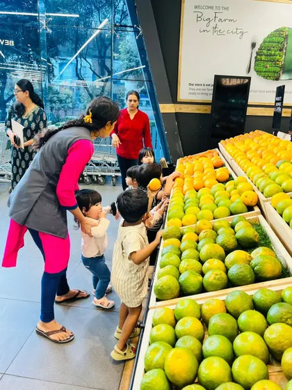As part of our "City Life" theme, our toddlers and playgroup students visit a local supermarket to see where their food comes from.