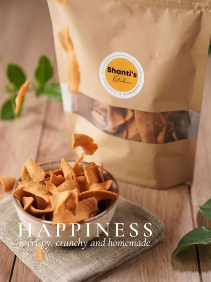 Happiness is crispy, crunchy, and homemade. Here, my Ribbon Murukku is captured in motion, showing just how light and crisp each piece is.