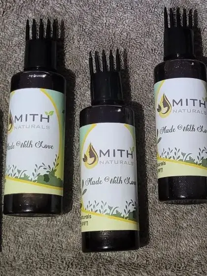A batch of my Anti Premature Grey Hair Oils, ready to be dispatched. The applicator comb makes it easy to apply the oil directly to the scalp for best results.