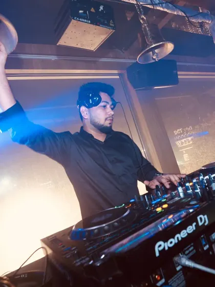 A motion-blur shot from a wedding reception. I bring the club energy to make your special day an unforgettable party.