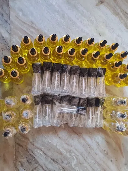 Another view of a bulk order ready for shipping. It's wonderful to know that my handmade, organic products will be reaching more people across the country.